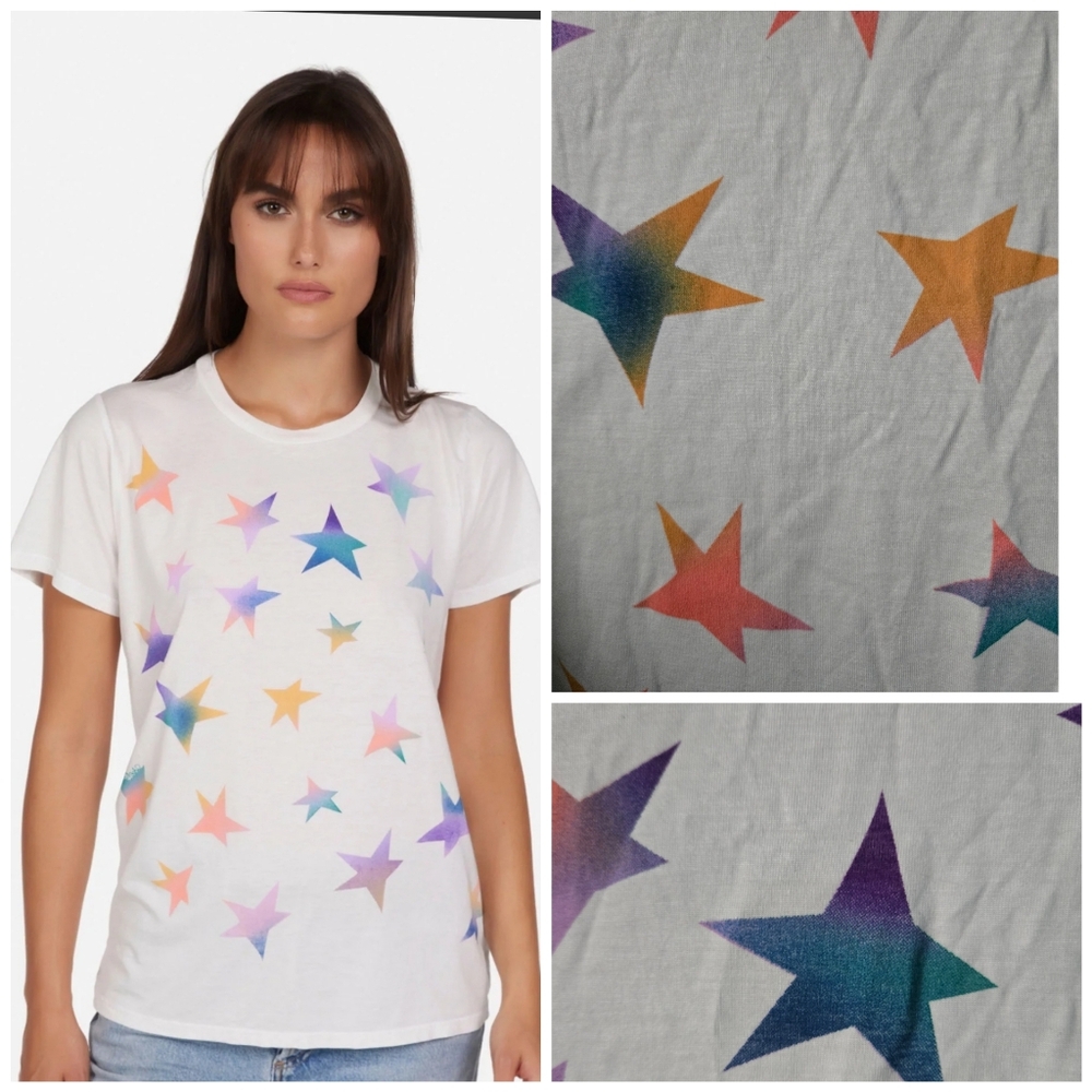 Lauren Moshi Rainbow Stars wolf tee